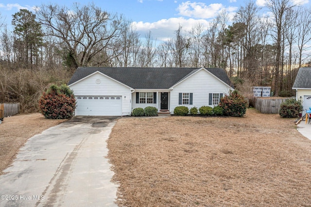 ranch-style house with a garage