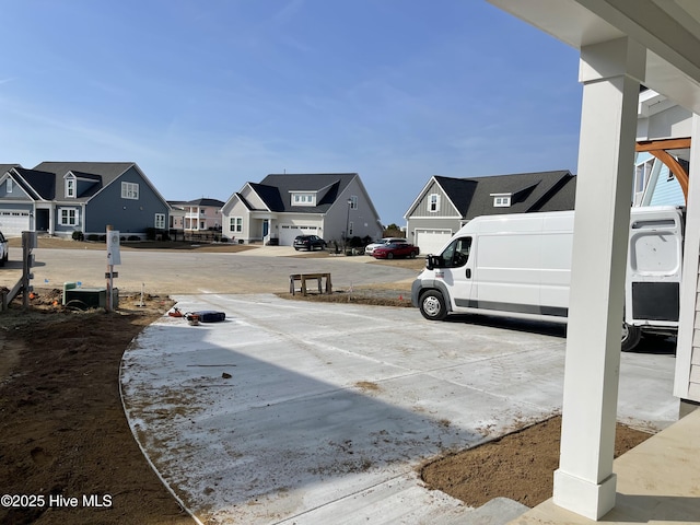 view of road with a residential view