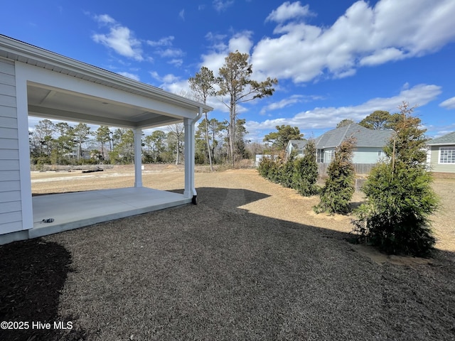 view of yard featuring a patio area