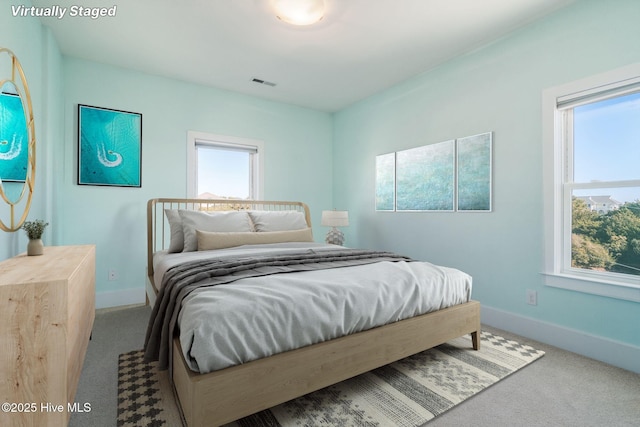 view of carpeted bedroom