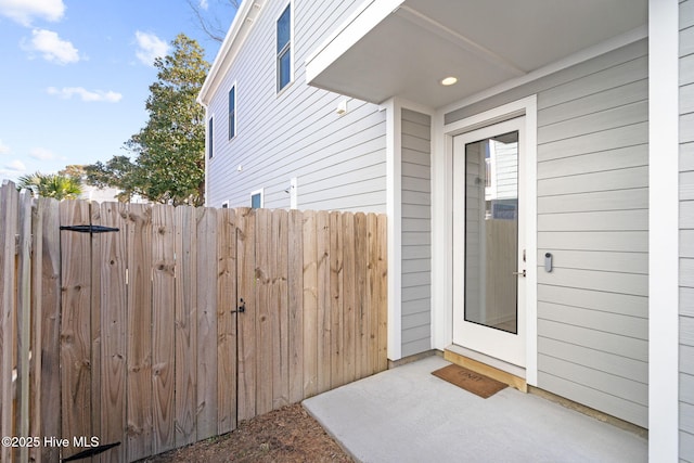 view of doorway to property