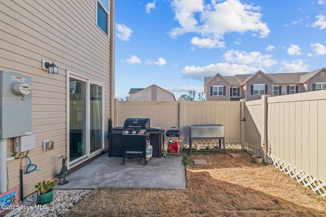 view of patio featuring area for grilling