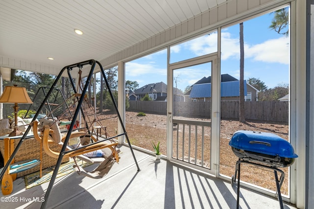 view of sunroom / solarium