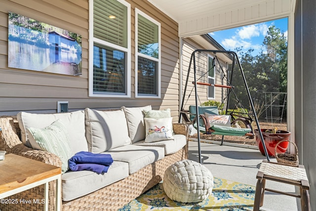 view of sunroom