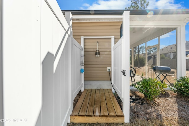 view of doorway to property