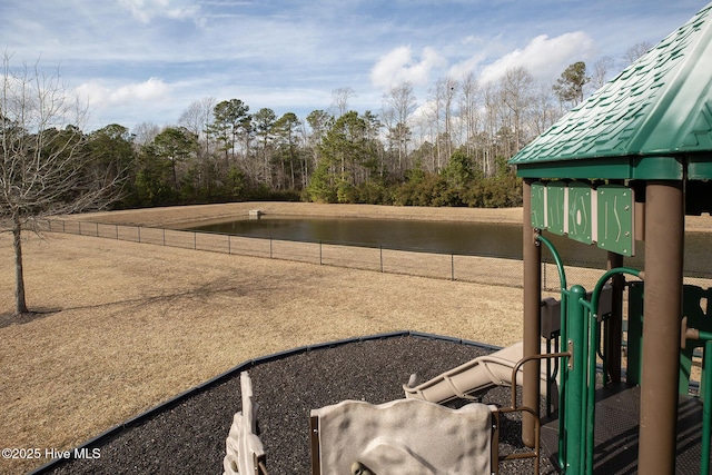 view of yard featuring a playground