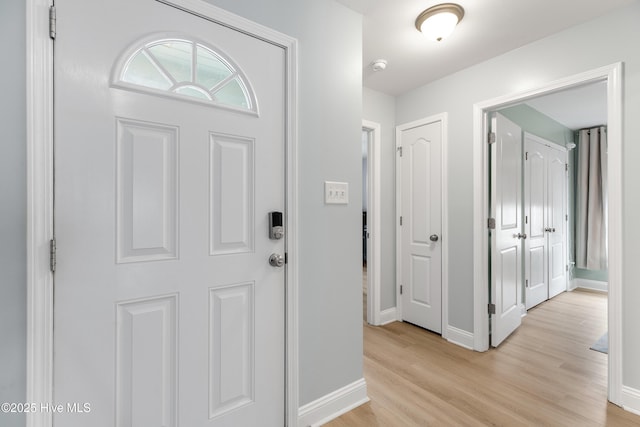 entryway featuring light wood-type flooring