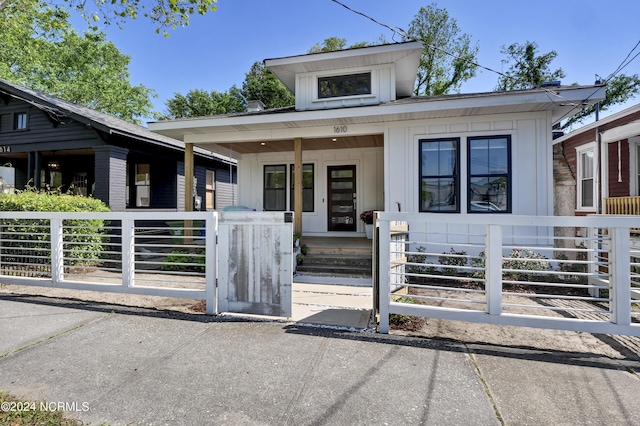 view of front of property with a porch