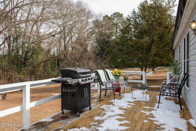 view of patio with a grill