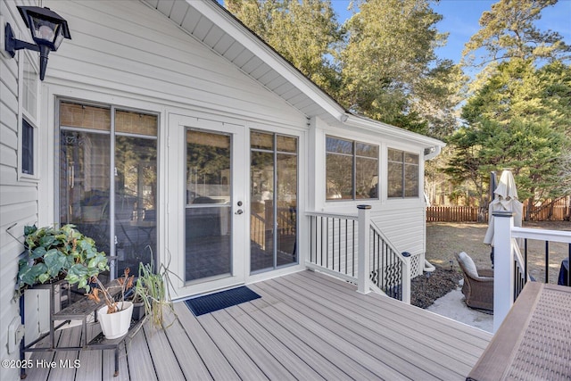 view of wooden deck