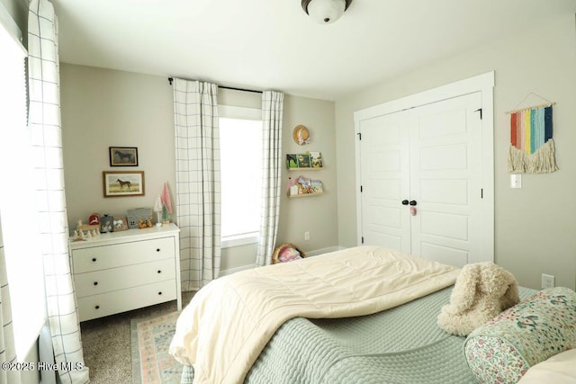 bedroom with a closet