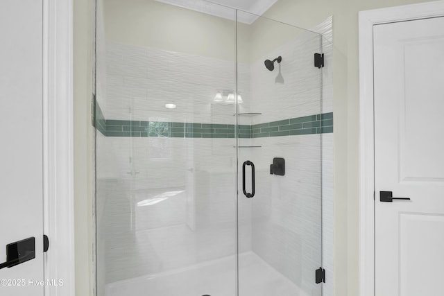 full bathroom featuring a shower stall