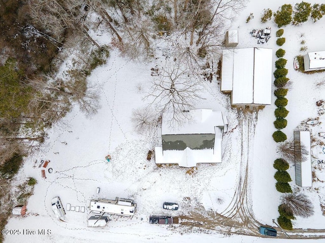 view of snowy aerial view