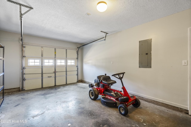 garage with electric panel