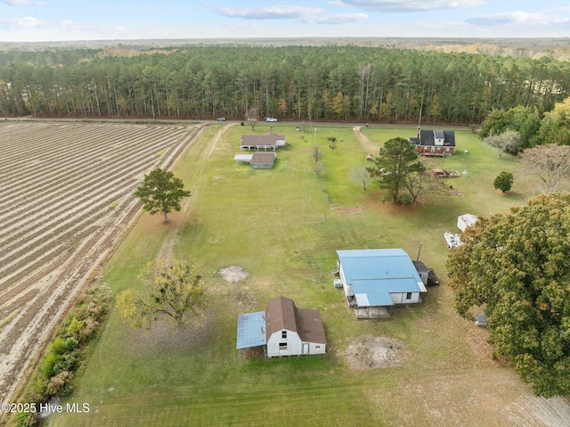 bird's eye view featuring a rural view