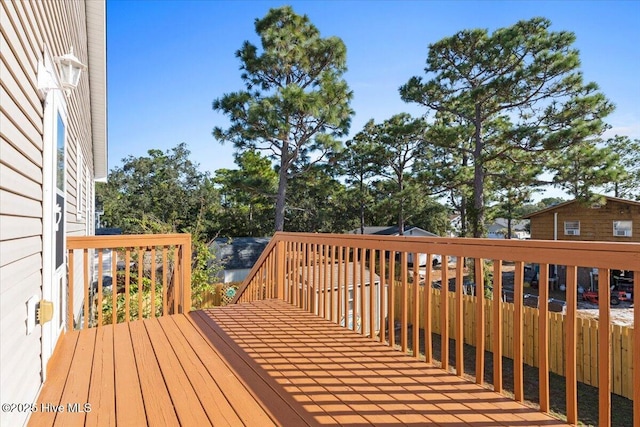 view of wooden terrace