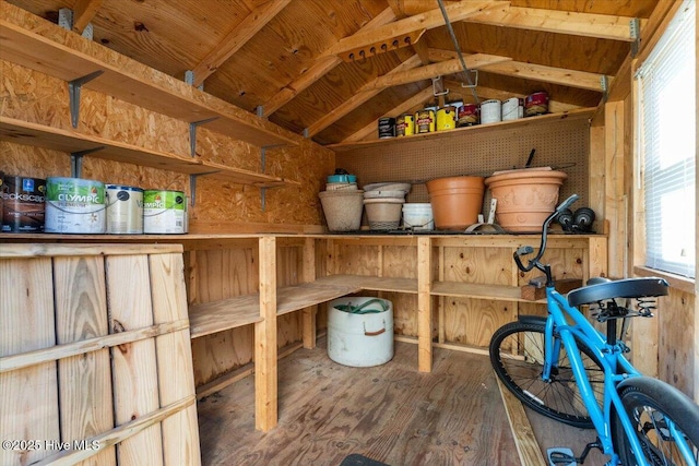 view of storage room