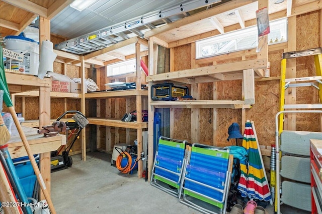 view of storage area