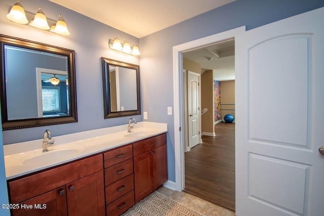 bathroom with vanity