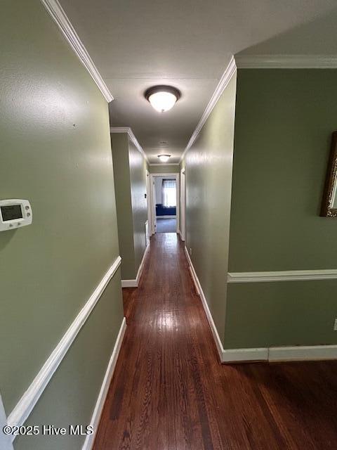 2030 US Highway 17, Merry Hill, NC 27957 - hall with wood finished floors, baseboards, and ornamental molding
