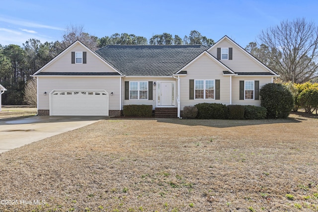 front of property with a garage