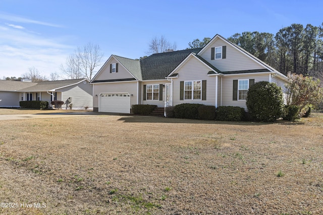 front of property with a garage