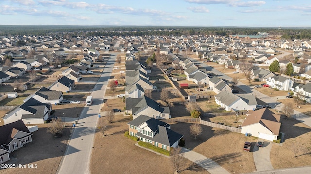 bird's eye view featuring a residential view
