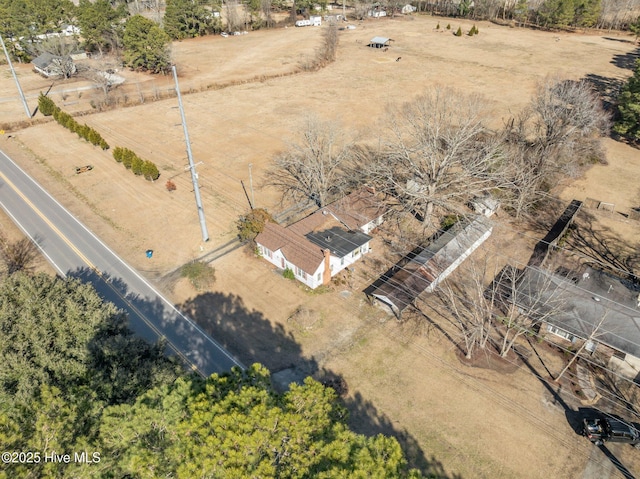 bird's eye view featuring a rural view