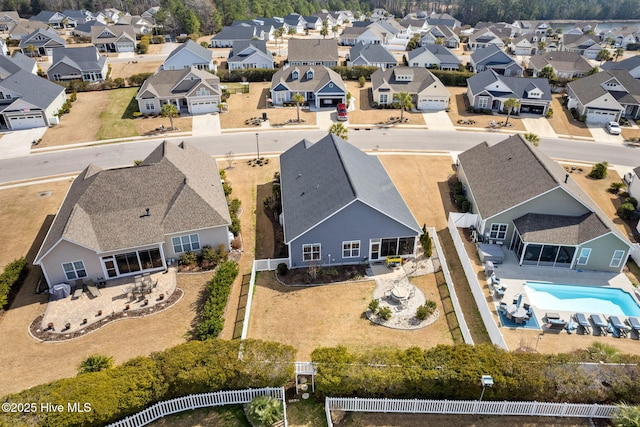 drone / aerial view featuring a residential view