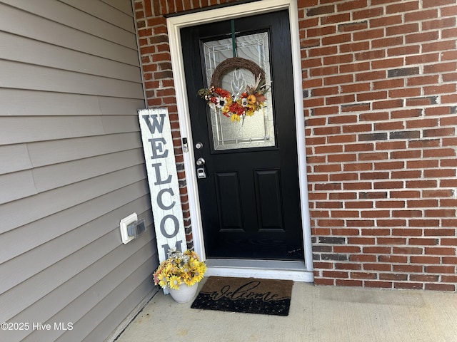 view of doorway to property