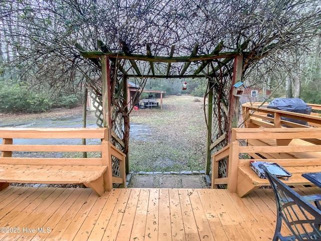 view of wooden terrace