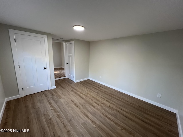 unfurnished bedroom featuring light hardwood / wood-style floors