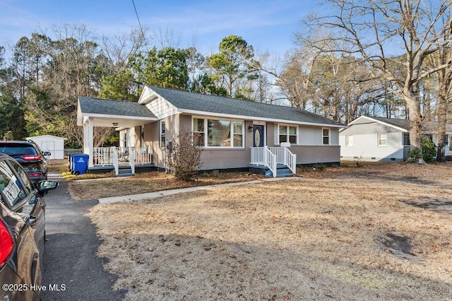 view of front facade with covered porch