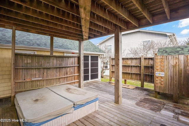 view of wooden terrace