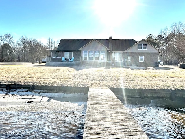 view of dock area