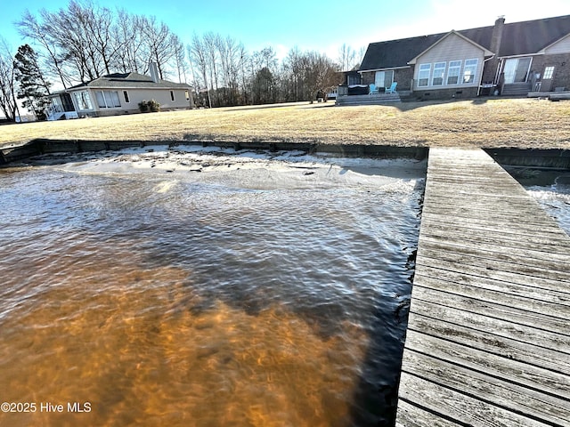 view of dock area