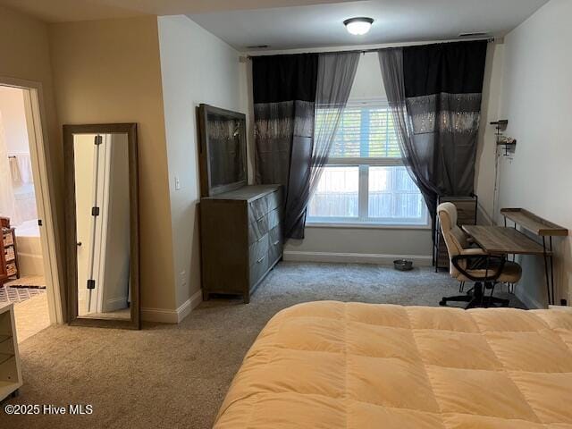 view of carpeted bedroom