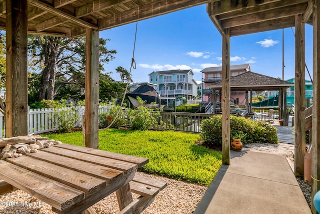 view of yard featuring a gazebo