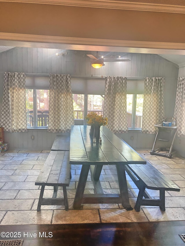 unfurnished dining area featuring a healthy amount of sunlight