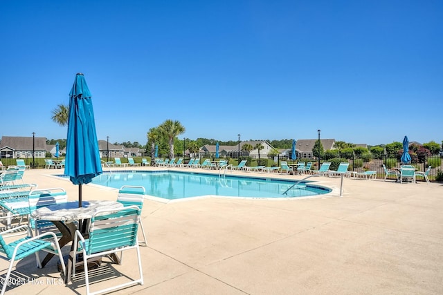 view of pool with a patio