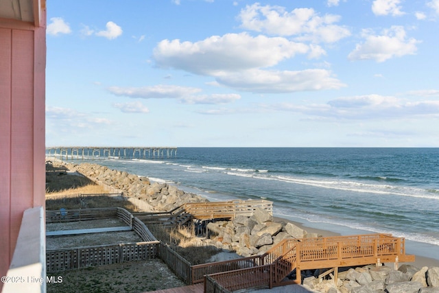 property view of water with a view of the beach