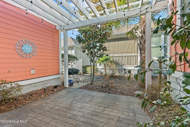 view of patio / terrace with a pergola