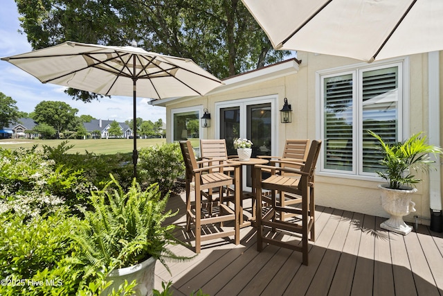 view of wooden deck