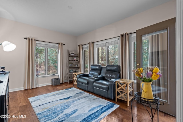 370 Fairway Ct, Pinehurst, NC 28374 - living room featuring dark wood-type flooring and baseboards