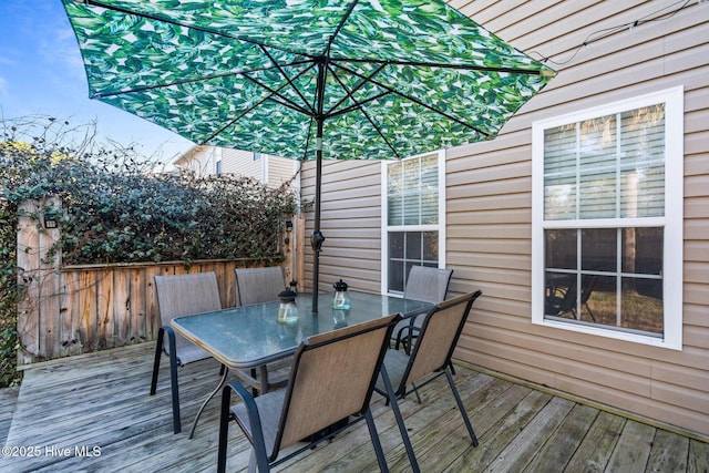 view of wooden deck