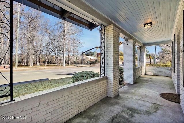 view of patio / terrace with a porch