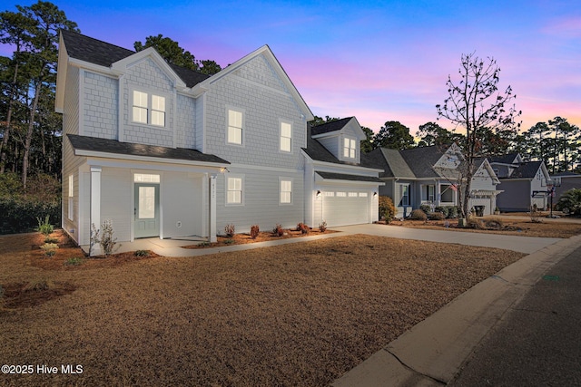 view of front of house featuring a garage