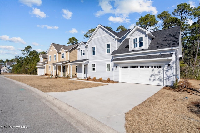 view of front facade with a garage