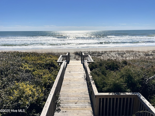 water view featuring a view of the beach