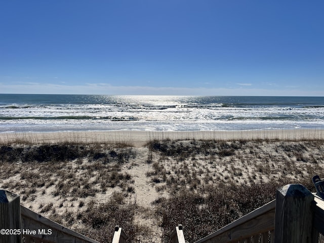 property view of water with a view of the beach